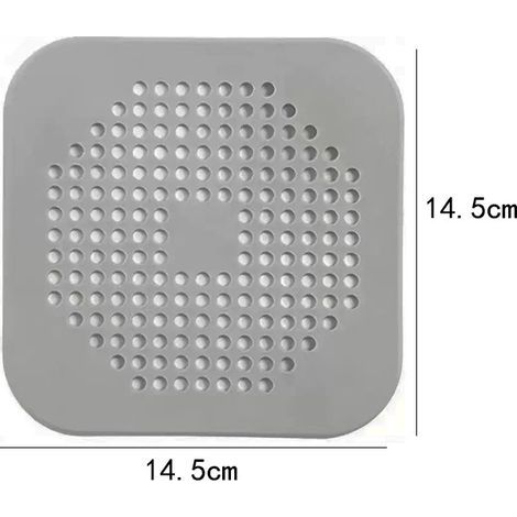 5 pièces protection drain douche bouchon baignoire avec ventouse couvercle évier pour salle bain cuisine, gris (1/5)