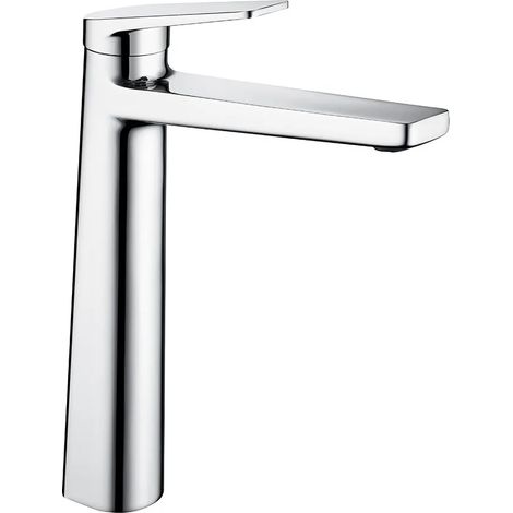 Miscelatore lavabo alto in ottone cromo con sottile leva monocomando Nemes (1/4)