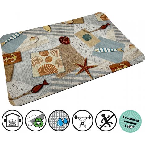TAPIS MULTIUSAGE PLAGE DE SABLE SPECIAL CUISINE Conditionnement: 40X60 (1/4)