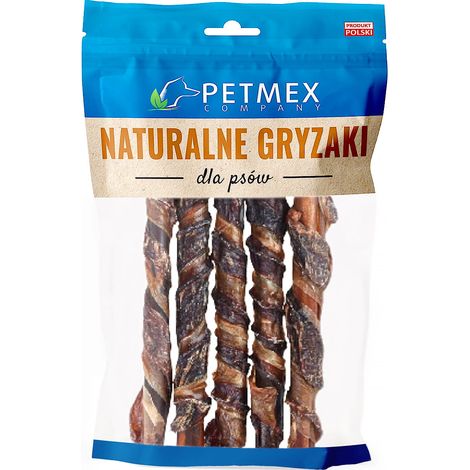 Natürlicher Hunde-Leckerli-Kauartikel: Rinderkollagen-Sticks mit Fleisch von Petmex, 5 Stück (1/2)