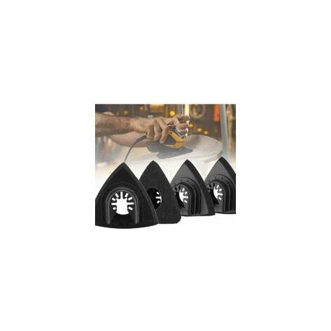 Lot de 4 plateaux de ponçage pour ponceuse Delta, plateau de ponçage universel pour accessoires de zone de travail Fein Bosch Parkside Ryobi Worx (90 mm) (1/5)