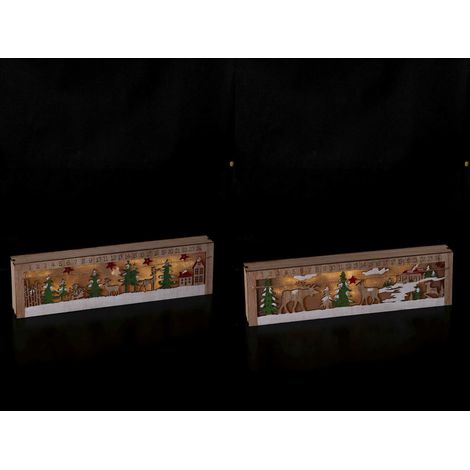Ad Trend Calendario Avvento Natale Merry Christmas Ass. 8 Led 40 x 5 x 11 Cm Bianco 1 Pz