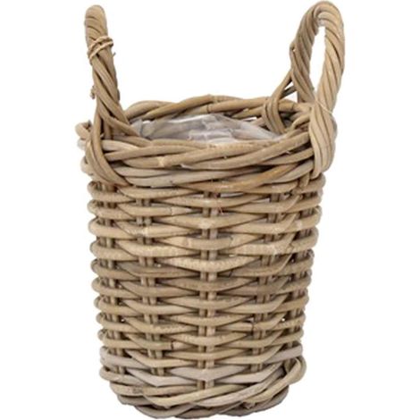 VAN DER LEEDEN Rattan Korb rund Ø 20 cm