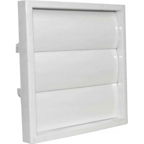 Dospel Grille de ventilation KRZ 150 - Blanche - Avec volet gravitationnel - Design élégant (1/3)