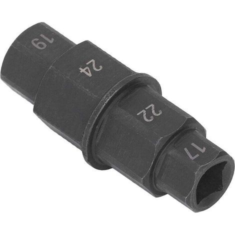 Chiave esagonale per smontaggio del perno della ruota anteriore, specifica per motociclette, 17, 19, 22, 24 mm, nera (1/4)