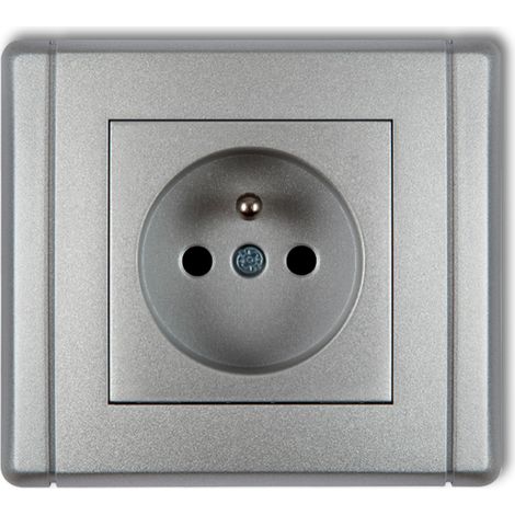 Flexi-Einzelsteckdose mit/ohne 2P+Z, silbermetallic 7FGP-1zp