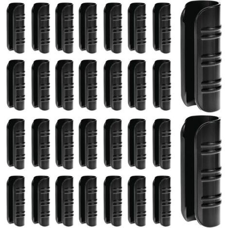 30 Pièces tuyau clips pour serre, pinces en film noir 25 mm, clips de fixation plastique, pour tuyaux en PVC de serre de jardin (1/4)