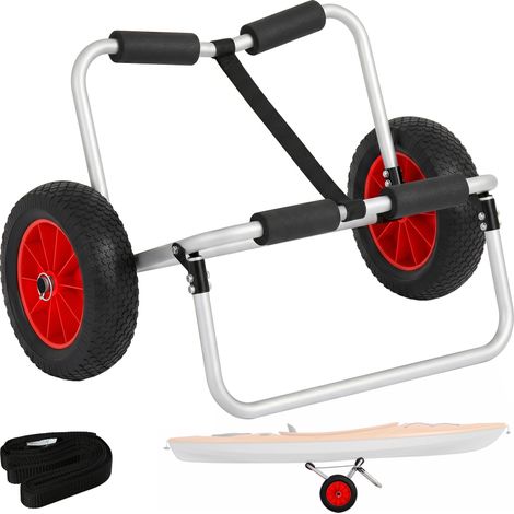 Chariot de transport trolley pour kayak, stand-up paddle, canoë cadre en aluminium dim. 70L x 40L x 42H cm