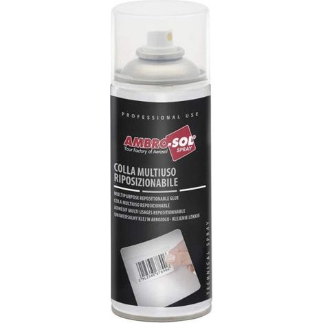 Colle en spray - Ambro-sol - I257 - 400 ml - Repositionnable - Élastique (1/2)