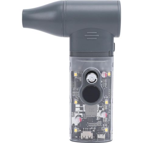 Air Blower Super Jet Fan, sans Balais, 30 Vitesses, Rechargeable 10 000 Mah, Batterie Externe, Lumières LED, pour QC3.0, pour PD3.0, pour IOS, pour FCP, pour SCP et pour AFC (1/5)