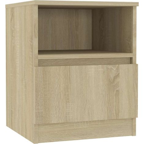Maison Exclusive - Mesita de noche madera contrachapada roble Son (1/5)