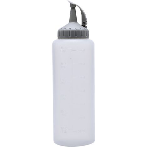 Bouteille À Squeeze - Bouteille À Huile Étanche Avec Échelle - Pour Assaisonnements, Vinaigrettes Et Sauces - Lot De 2 (Grand Et Moyen) - Transparent (1/5)