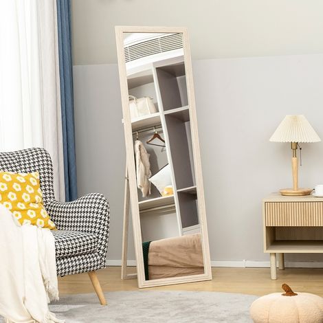 Espejo de pie rectangular 160 x 50 cm con marco blanco OKMYHOME (1/5)