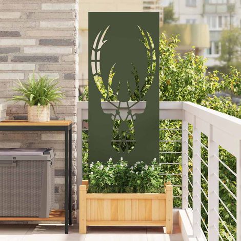 Garten Sichtschutz-Leinwand Tiermuster Olivgrün 50 x 140 cm