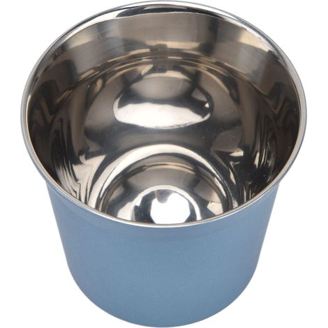 80 ml Kaffeebecher aus Edelstahl 304, doppelwandig isoliert, hitzebeständig, hellblau, 80 ml (1/5)