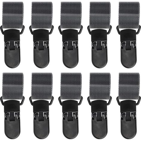 Pack di 10 clip per le bandiere di giardino media antivent robusti, sicuri di fissaggio per la bandiera poli (1/5)