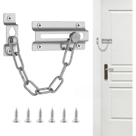 Pack of 1 Barn Door Hooks, Eyelet Hook and Latch, Sliding Barn Lock, Stainless Steel Cabin Hook, Interior Door Lock with Mounting Screws (1/5)