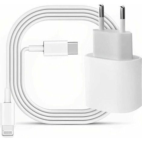 iPhone-Ladegerät – [Apple MFi-zertifiziert] – 20 W PD-Schnellladegerät USB C mit 6 Fuß C-auf-Lightning-Kabel Typ C-Ladeadapter für iPhone 14/14 Plus/14 Pro/14 Pro Max/13/12/11/X/SE/iPad Pro, von DEBUN (1/5)