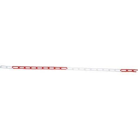 Chaîne plastique de signalisation - 25 m - Ø 8 mm - Rouge et blanche - NOVAP - 1185081