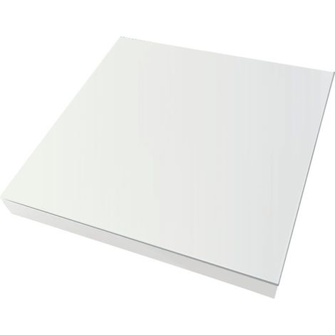 Chapeau de pile de poteau en alu - plat et carré - RAL 9010 - Dimensions 250x250 mm - ALUHOME (1/3)