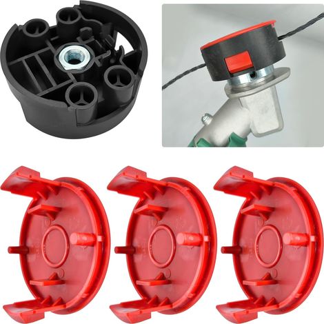 Pour Bosch F016800431 Fil de coupe pour débroussailleuse, fil de coupe pour débroussailleuse pour coupe-bordures AFS 23 à 37, avec couvercle de bobine F016F04841, base F016F04839, 37 cm × 3,5