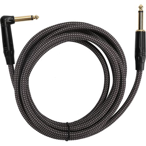 Câble Audio Guitare Électrique 6,35MM JORINDO avec Connecteurs Dorés et Coque Noire JD6219 (1/5)
