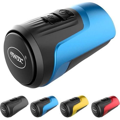 Sonnette vélo électrique, 125dB Antivol Alarme Fort Klaxon Vélo Electronique, 1 SonoreMode USB Rechargeable, Puissante Bleu (1/5)