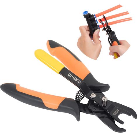 Pince de déconnexion pour raccords à emboîter tuyau pneumatique, outil de retrait adapté aux raccords rapides 3/8 pouce et 1/2 pouce (10-12 mm) pour circuit air comprimé (1/5)
