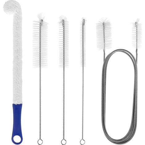5 Pièces brosses de Nettoyage, brosses pour Pipes et Articles en Verre, Brosse de Nettoyage de canalisation, pour Bouteilles, Aquariums, tuyaux, gouttière (1/5)