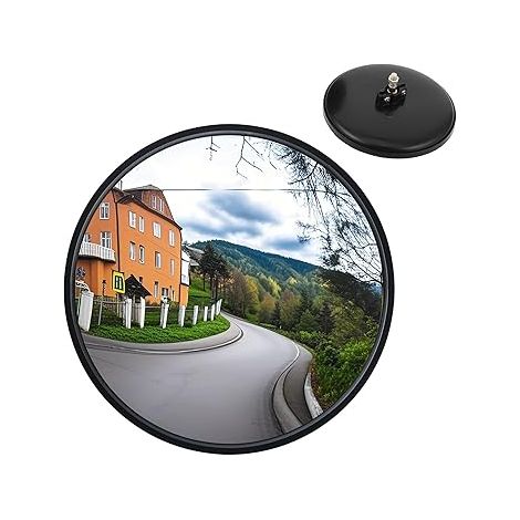 Mini Miroir Convexe Circulation 17cm Grand Angle Miroir Routier Securite Retroviseur Exterieur Interieur Incassable (1/5)