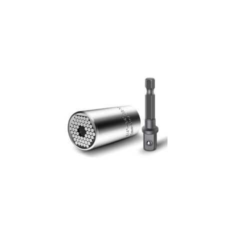 Set di 2 chiavi a cricchetto universali da 7–19 mm, set di chiavi a bussola multifunzione, attrezzo di riparazione, adattatore per set di chiavi a bussola multifunzione per il settore automobilistico 