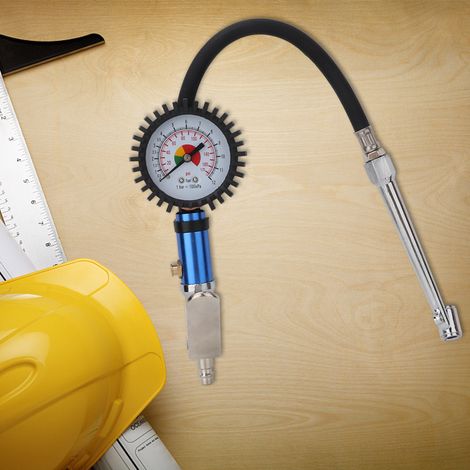 12-bar-Reifenpumpe mit Selbstspannmechanismus, Manometer und Schnellkupplung (1/5)
