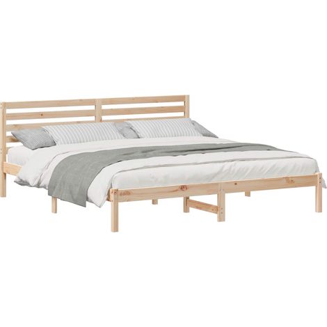 Maison Exclusive - Estructura de cama Marrón 180 x 200 cm Madera (1/5)