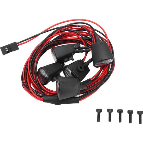 5V LED-Beleuchtungsset für Axial SCX10 RC-Car mit quadratischem Lampenschirm, weißes Licht