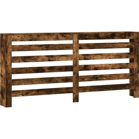 Cache-radiateur chêne fumé 175x20x82 cm bois d'ingénierie