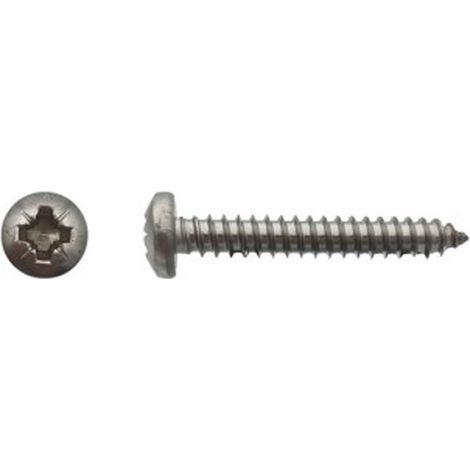 Vis à tôle tête cylindrique bombée large Pozidriv® Inox A4 - 2,9 x 9,5 mm - BIVI (1/2)