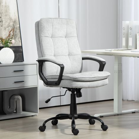 Sedia da ufficio, sedia da scrivania, con funzione di inclinazione, altezza regolabile, portata massima 120 kg, colore grigio.