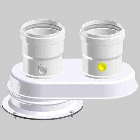 Sdoppiatore Compatibile Per Caldaie Vaillant Ø80/80 Mm