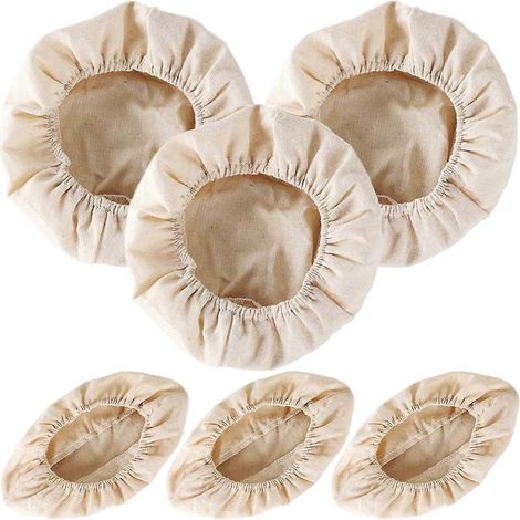 Doublures en tissu pour panier à pain, pour la levée de la pâte, en coton et lin beige, 24 pièces (1/5)