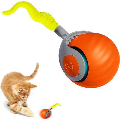 Speedy Tail 2.0, Speedy Tail Katzenspielzeug, USB-wiederaufladbarer Smartball, intelligentes interaktives Katzenspielzeug mit 2 Modi, automatischer Bewegungsball, Spielzeug für ausgewachsene Wohnungsk (1/5)