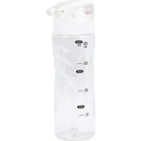 600 ml durchsichtige Sport-Trinkflasche aus Kunststoff, großes Fassungsvermögen, ideal für Sommer und heißes Wetter. (1/5)