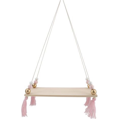 Suspension murale ronde à perles, étagère de rangement DIY, décoration murale maison (Rose Doré) (1/5)