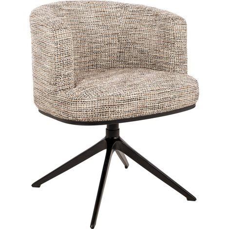 Fauteuil pivotant Cheyenne Be Trendy 01 - Beige chiné texturé et élégant (1/5)