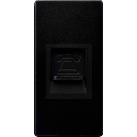 IluminaShop - Modulo Conexion Telefono RJ11 Negro Serie Modern