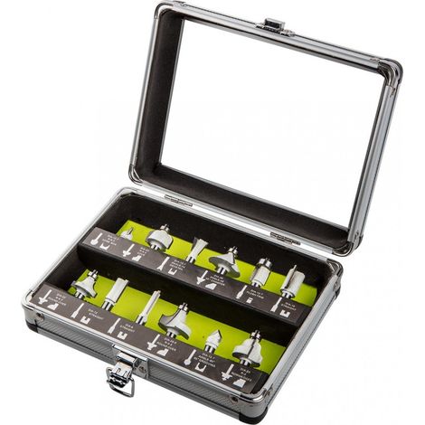 Frese in metallo duro, gambo da 8 mm, set da 12 pezzi. (1/5)