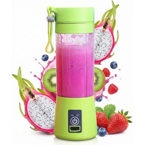 Tragbarer Mixer – ideal für Smoothies und Milchshakes – 380 ml Fassungsvermögen – für Sport und Küche – grün