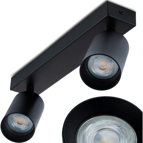 Plafonnier Plafond Spot Tube Réflecteur Halogène Oblique 2x GU10 tabula lumiled (1/5)