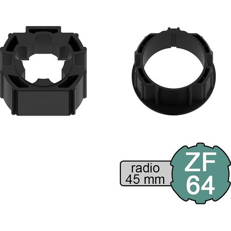 Kit adaptateur pour moteur de volet roulant radio Ø 45 mm dans tube ZF Ø 64 mm (1/3)