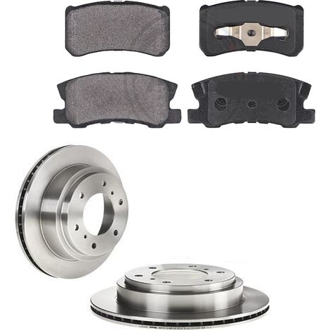 KIT FRENI POSTERIORI compatibile con MITSUBISHI PAJERO III CANVAS TOP (V6W,V7W) - DISCHI + PASTIGLIE OEM: P 54 031 / 17130 /SOSTITUZIONE DIRETTA/BASSA POLVERE/SILENZIOSO (1/5)