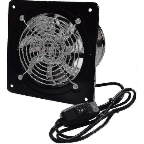 150mm Conduit Ventilateur d’échappement 600m / h Aérateur Métal Extracteur d’air mural pour salle de bain, sous-sol, garage, tente de culture (deux voies) (1/5)